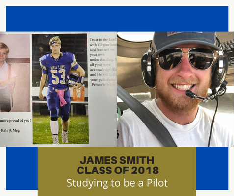 James Smith, Class of 2018, studying to be a Pilot